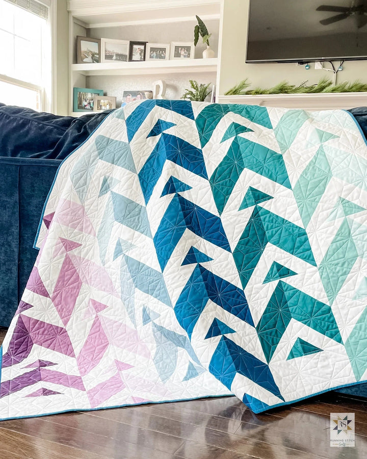 Default Chevron Points Quilt Pattern - Running Stitch Quilts
