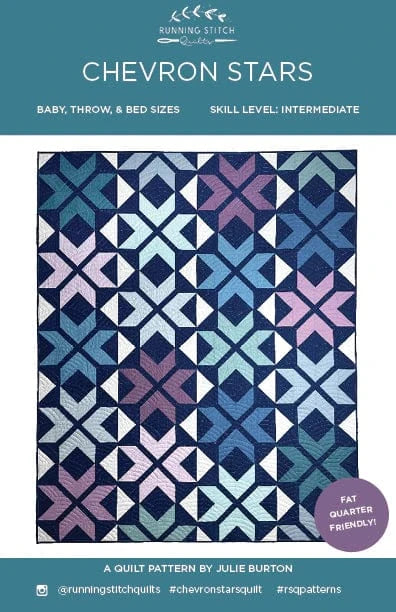 Default Chevron Stars Quilt Pattern - Running Stitch Quilts