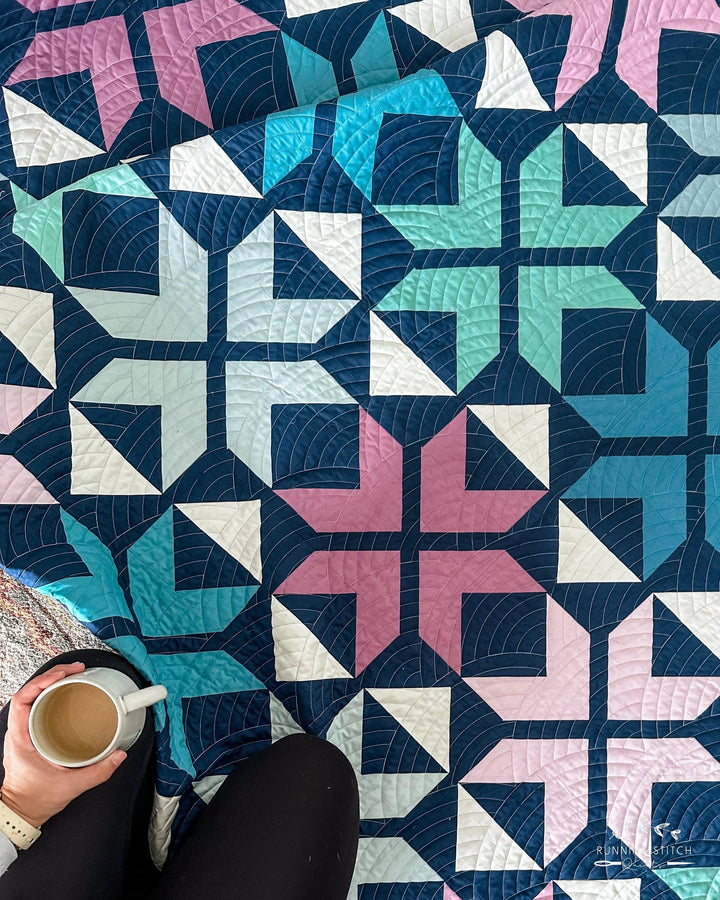 Default Chevron Stars Quilt Pattern - Running Stitch Quilts