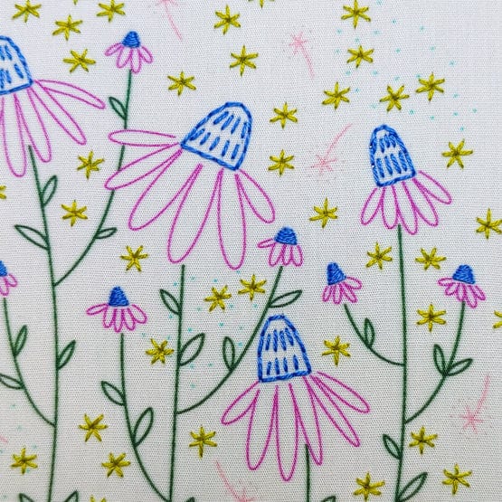 Coneflower Magic Embroidery Kit - Cozyblue Handmade