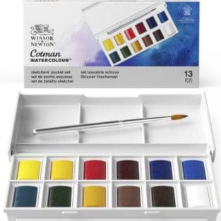 Default Cotman Mini Water Colour Set Pocket Box 12 colors