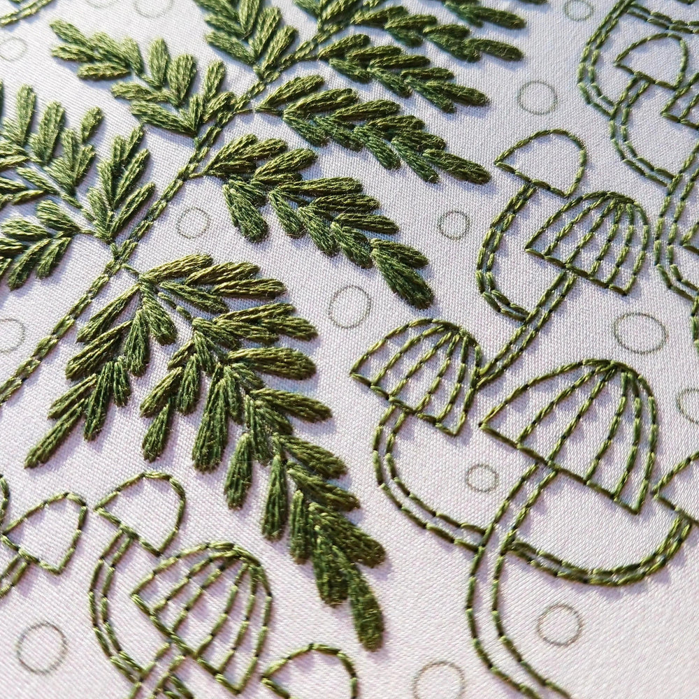 Default Cozyblue DIY Embroidery Kit - Fern + Friends