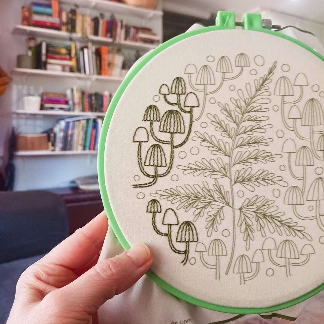 Default Cozyblue DIY Embroidery Kit - Fern + Friends