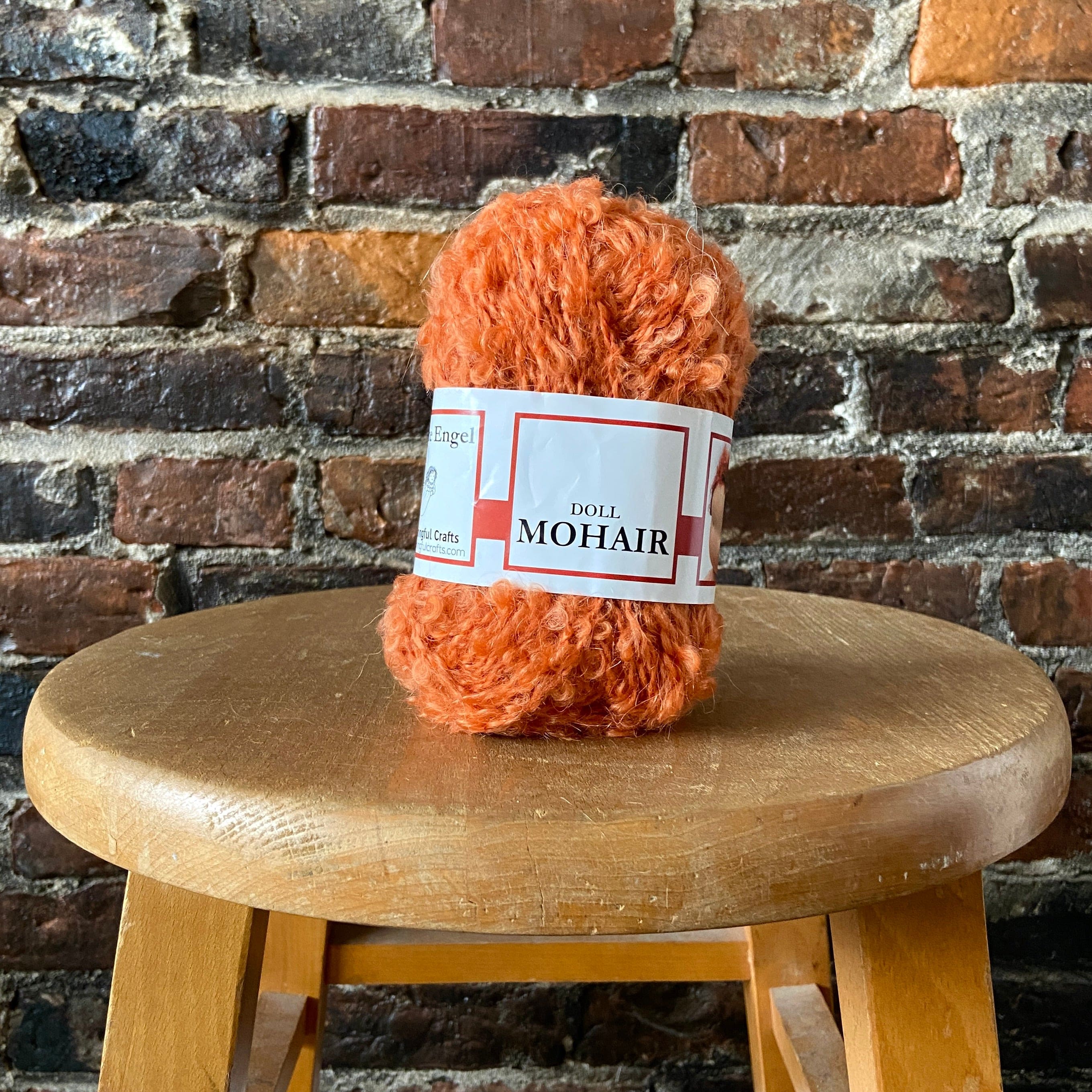 Mohair Bouclé Doll Hair Yarn in Copper - De Witte Engel
