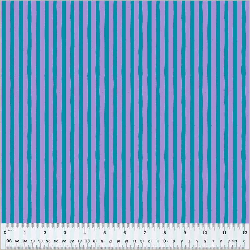 Default Drawn Stripe in Salvia/Provence - Ruby and Bee Blenders - Heather Ross
