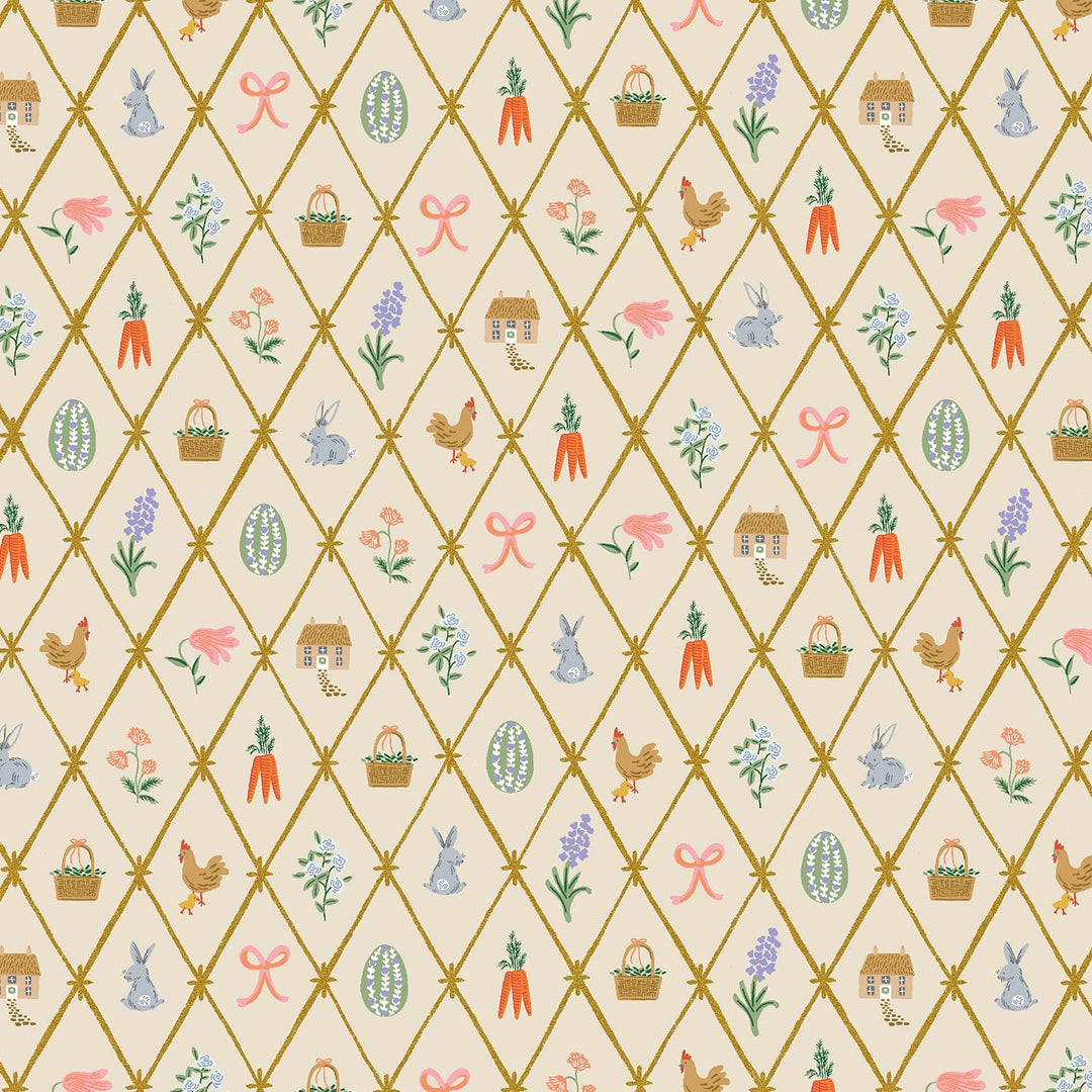 Default Easter Lattice in Linen Metallic - Easter