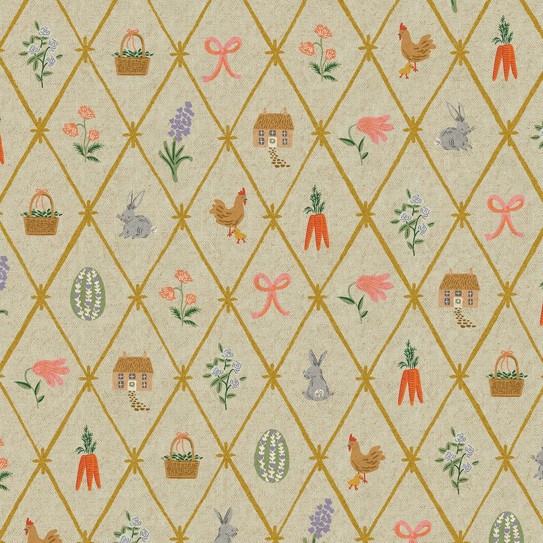 Default Easter Lattice in Mint Metallic CANVAS - Easter