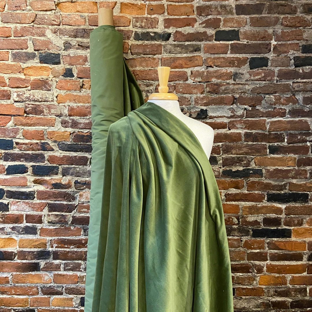 Default Eider Cotton Velvet in Olive