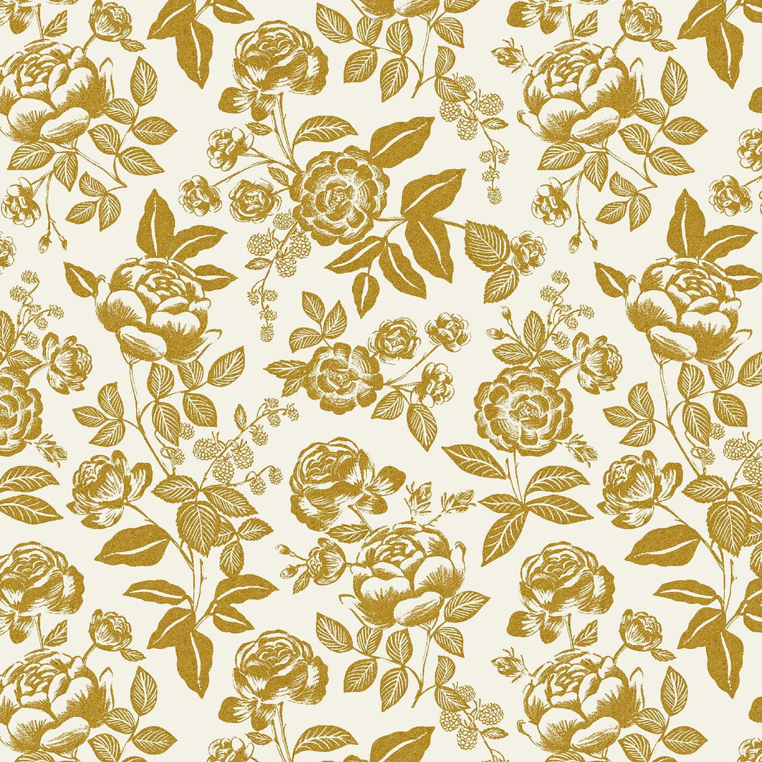 Default English Rose in Cream and Gold Metallic - English Rose - Rifle Paper Co.
