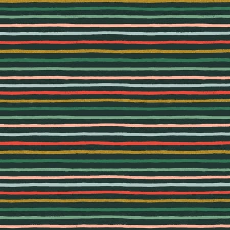 Festive Stripe in Evergreen Metallic - Holiday Classics - Rifle Paper Co.