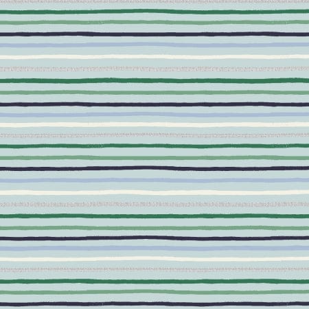 Festive Stripe in Mint Metallic - Holiday Classics - Rifle Paper Co.