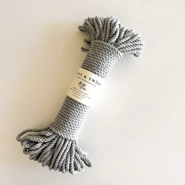 Recycled Rope in Smoke - 5mm, 30 yards - Flax & Twine – Fiddlehead Artisan  Supply