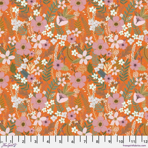 Floral Mist in Mango - Autumn Friends - Mia Charro