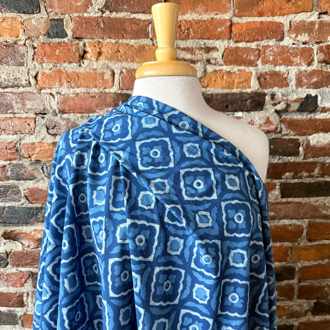 Default Floral Tiles - Indigo Akola Blockprint from India