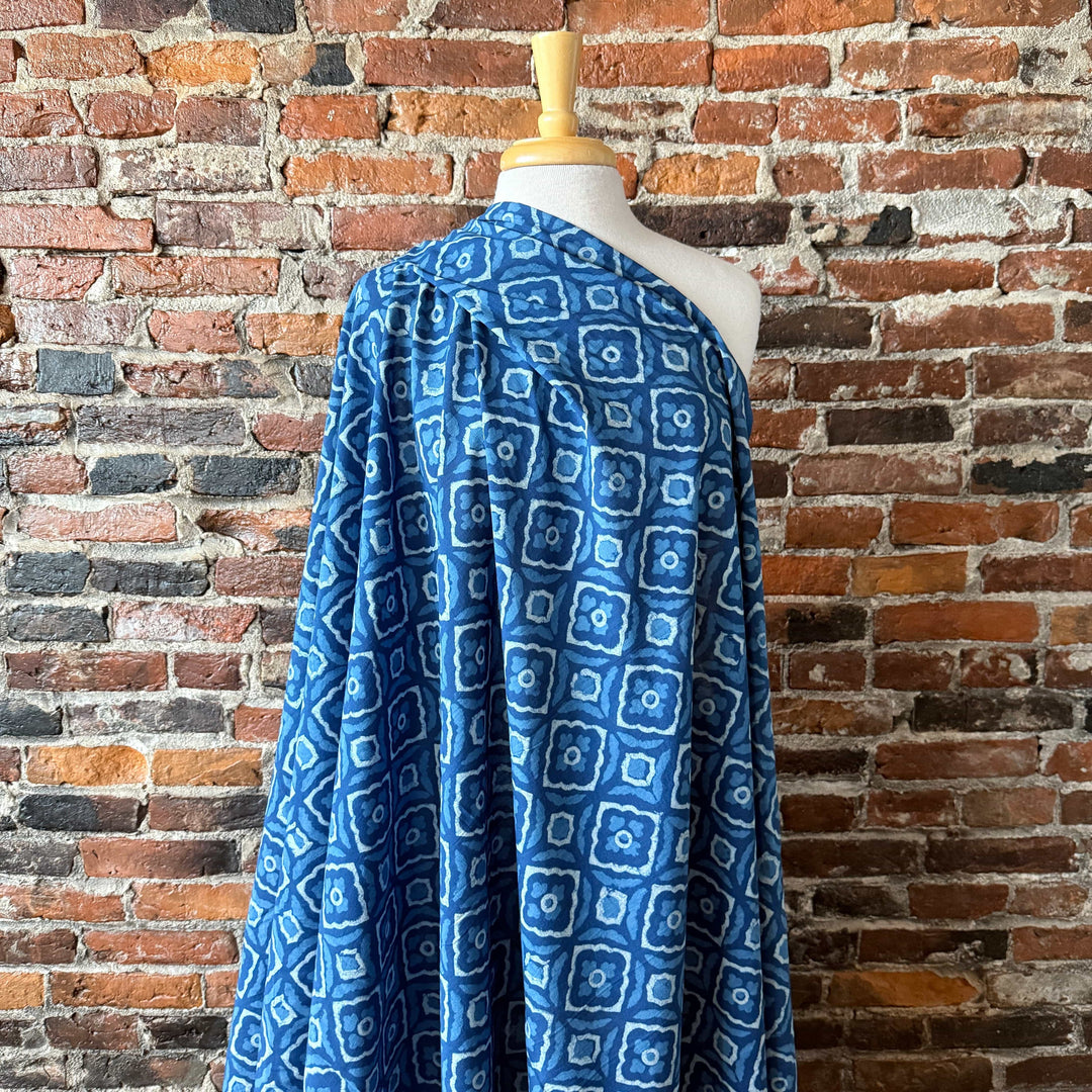 Default Floral Tiles - Indigo Akola Blockprint from India