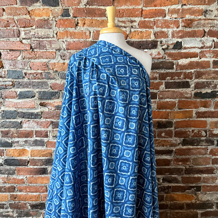 Default Floral Tiles - Indigo Akola Blockprint from India