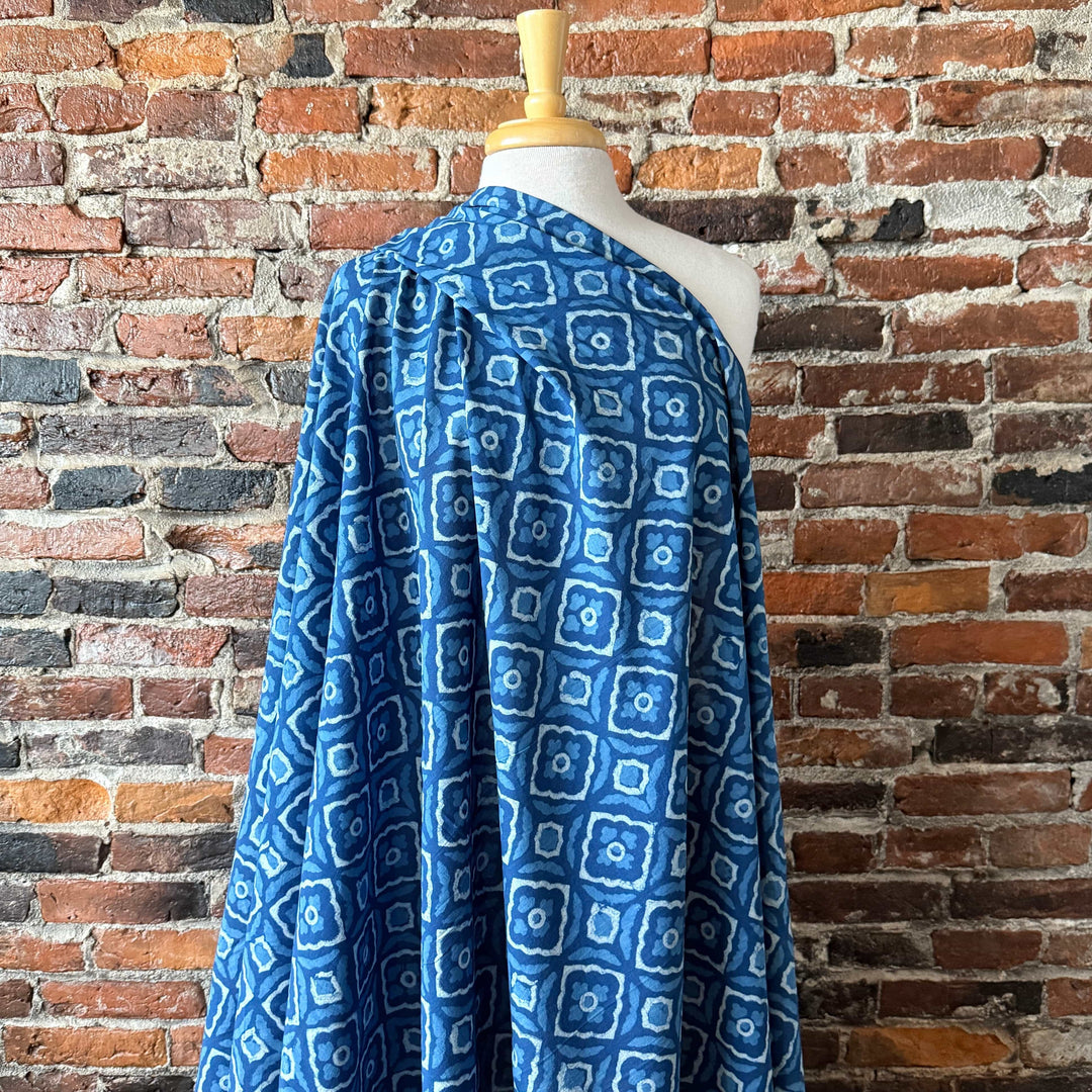 Default Floral Tiles - Indigo Akola Blockprint from India