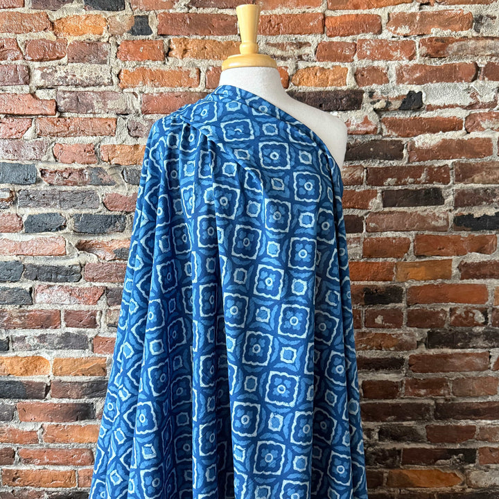 Default Floral Tiles - Indigo Akola Blockprint from India