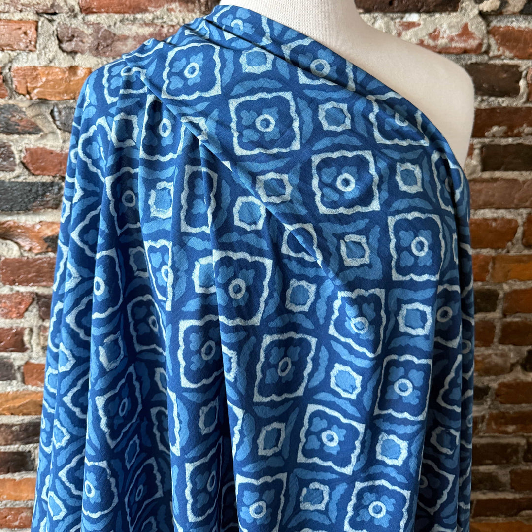 Default Floral Tiles - Indigo Akola Blockprint from India