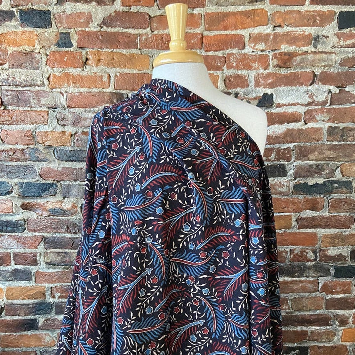 Default Folk Flowers in Black - Ajrakh Hand Block Print