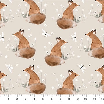 Default Foxes & Butterflies on Taupe - Charmwood - FIGO