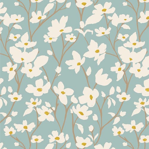 Default Fresh Linen - Dogwood in Skylight FLANNEL - AGF