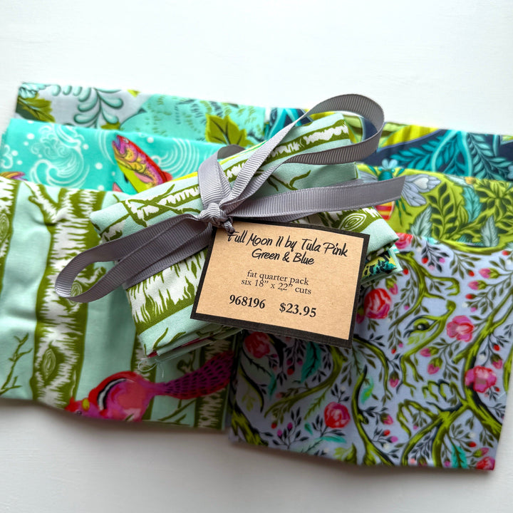 Default Full Moon Forest II FQ Bundle in Green & Blue - 6 FQs - Tula Pink