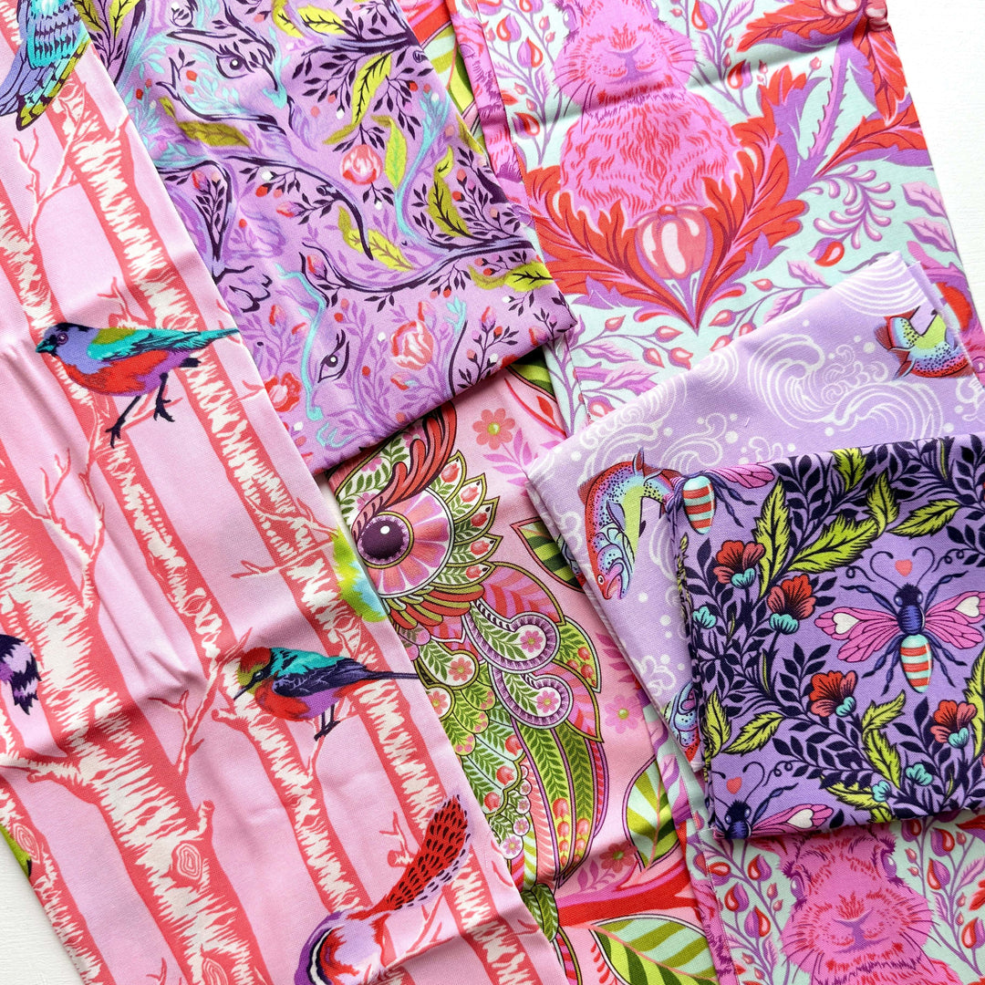 Default Full Moon II FQ Bundle in Pink & Purple - 6 FQs - Tula Pink