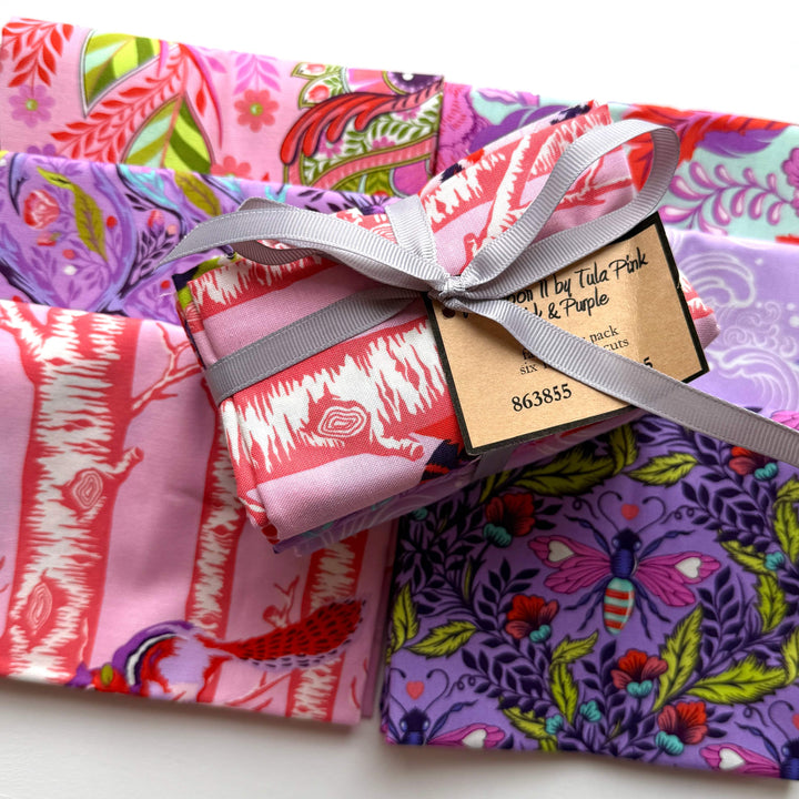 Default Full Moon II FQ Bundle in Pink & Purple - 6 FQs - Tula Pink