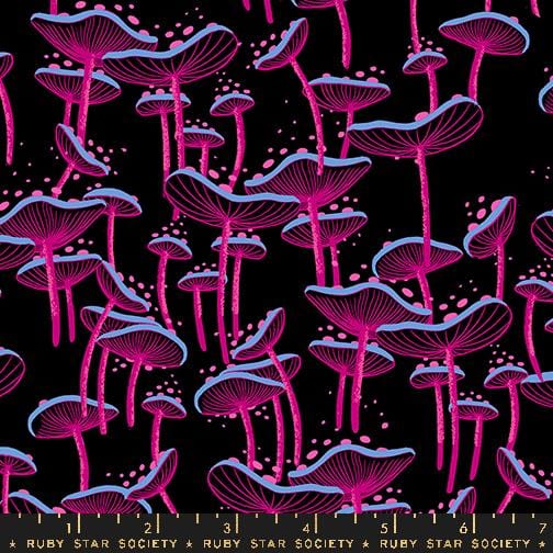 Default Fungi in Black - Glow Garden by Sarah Watts for Ruby Star Society