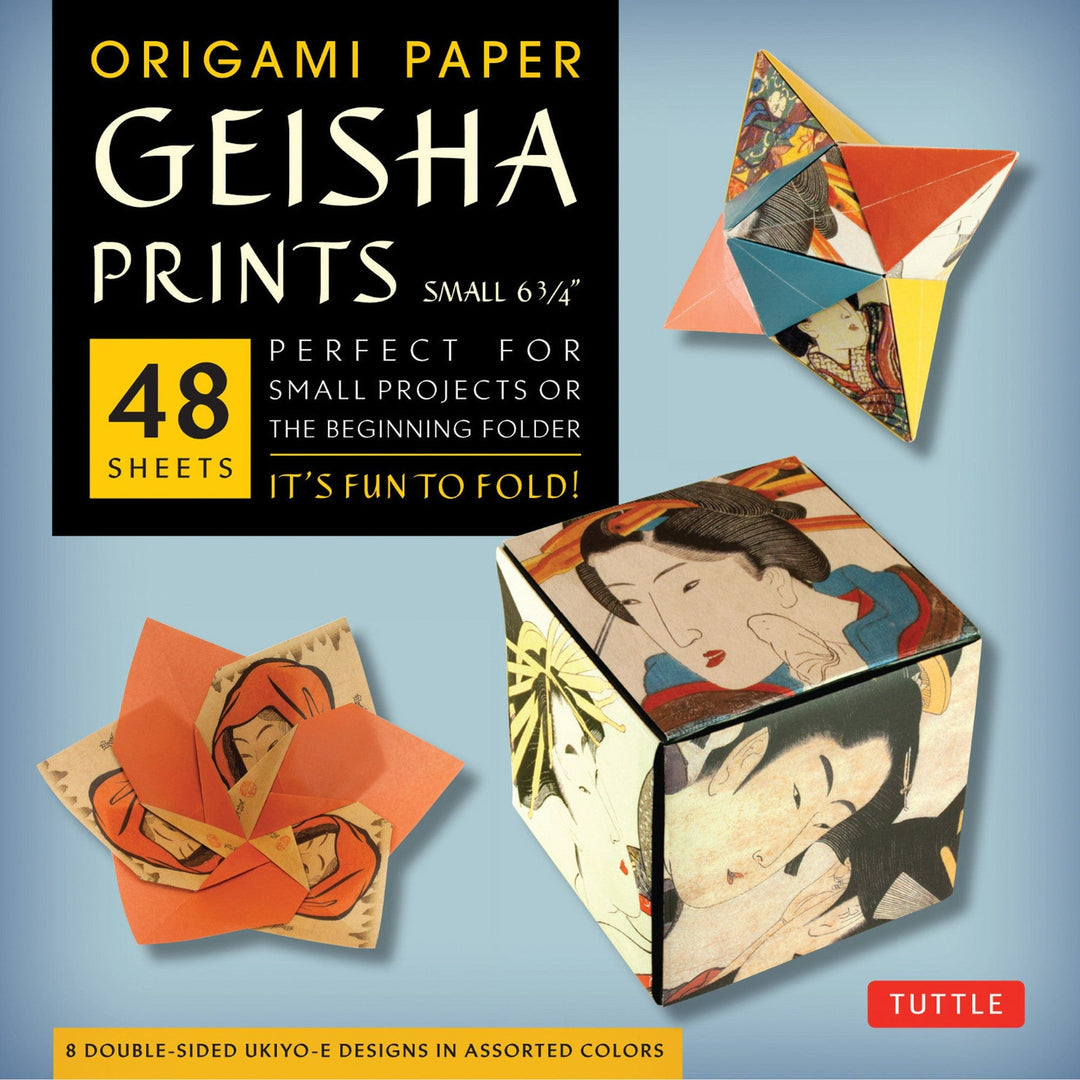 Default Geisha Print Origami Paper - 6 3/4" Square - 48 Sheets