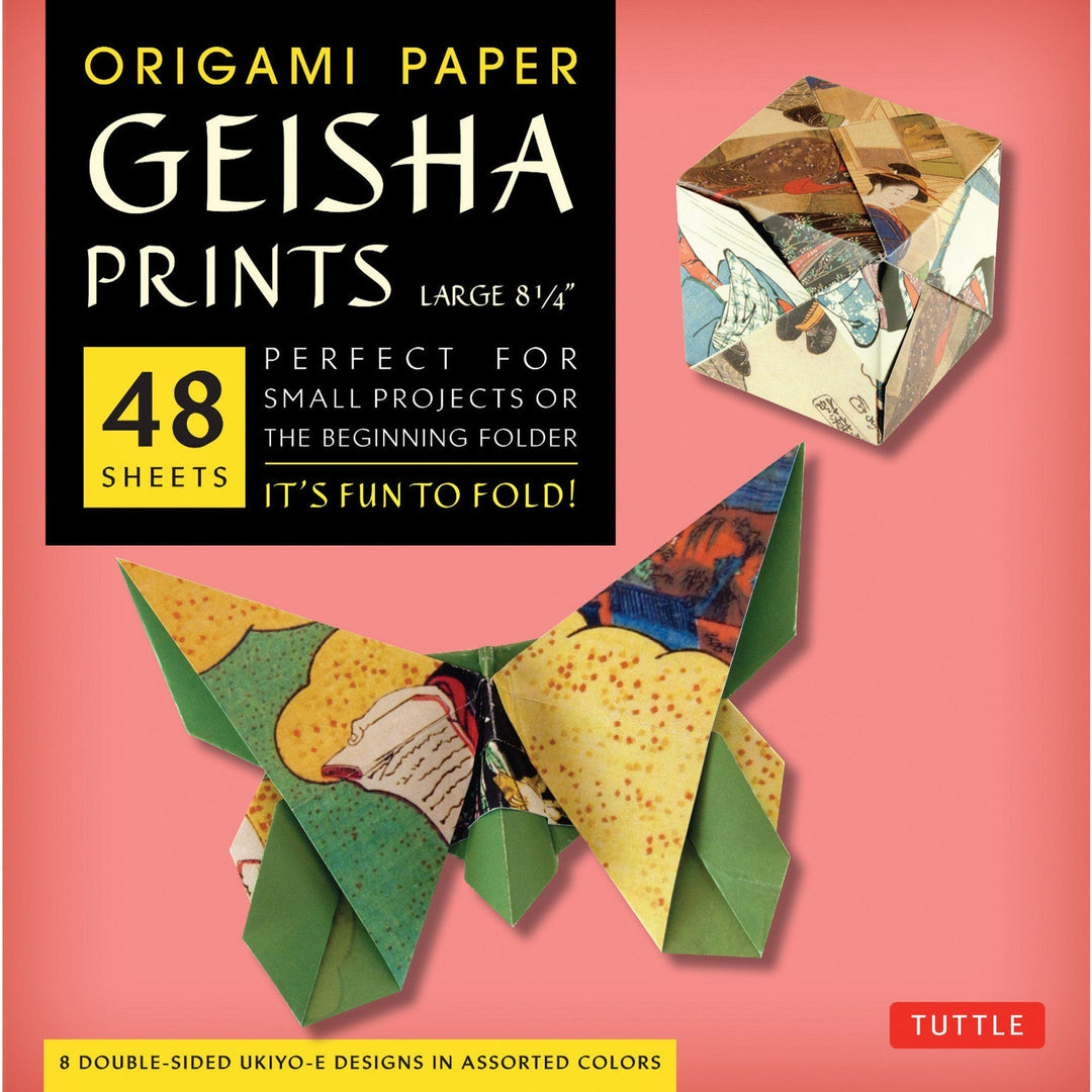 Default Geisha Print Origami Paper - 8 1/4" Square - 48 Sheets