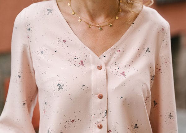 Default Geneva V-Neck Blouse - Liesl & Co. - Sizes 0-20