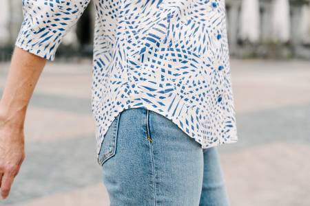 Default Geneva V-Neck Blouse - Liesl & Co. - Sizes 0-20