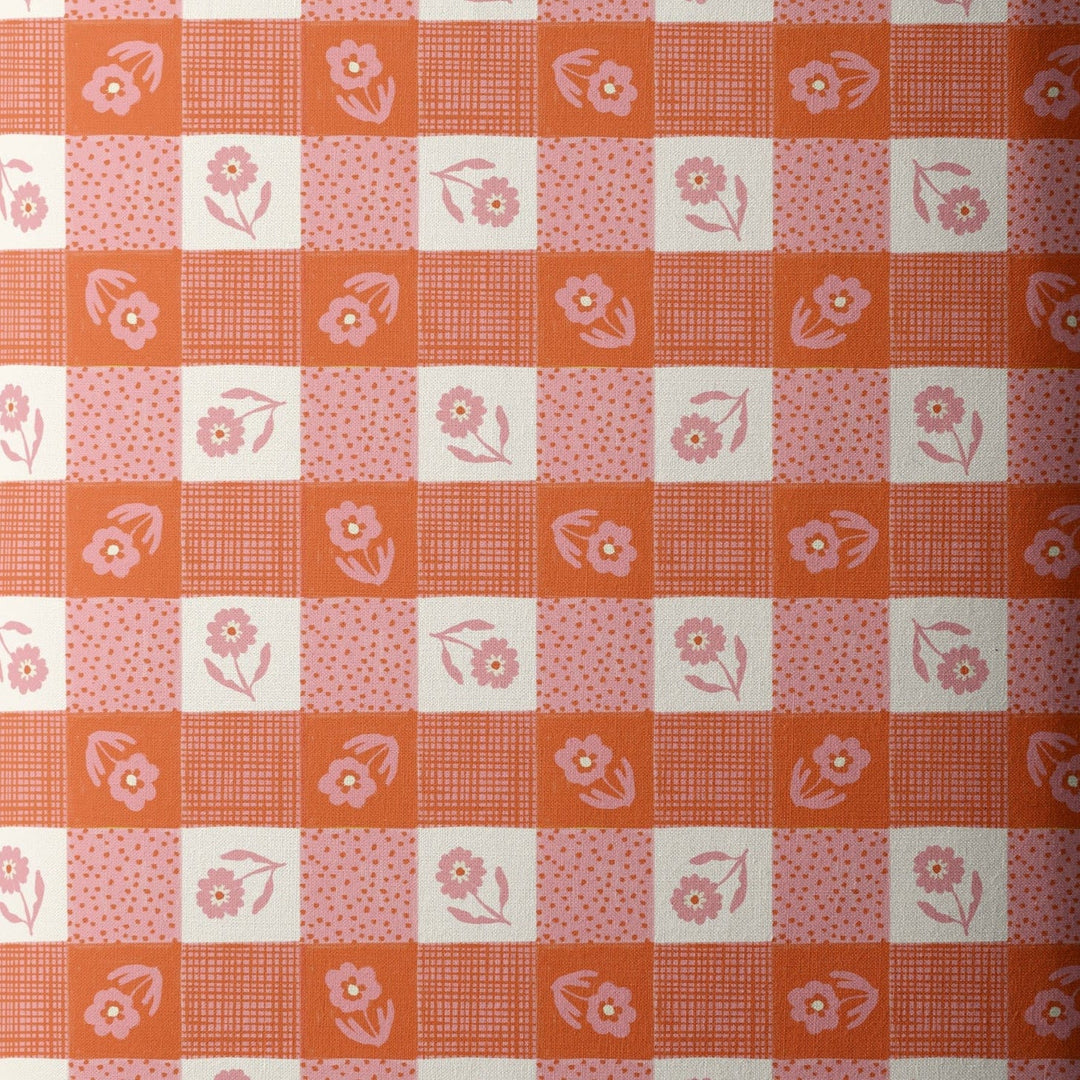Default Gingham in Pink/Orange - Happy Homestead