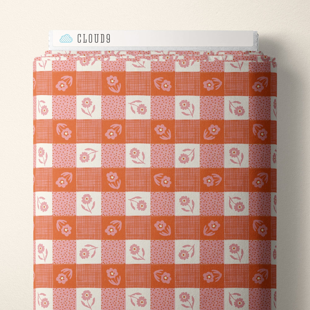 Default Gingham in Pink/Orange - Happy Homestead