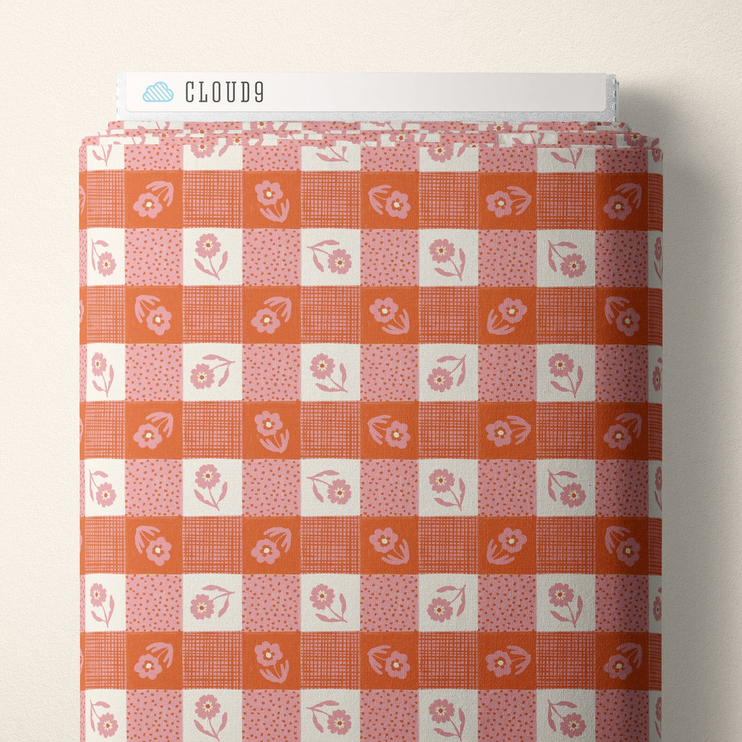 Default Gingham in Pink/Orange - Happy Homestead