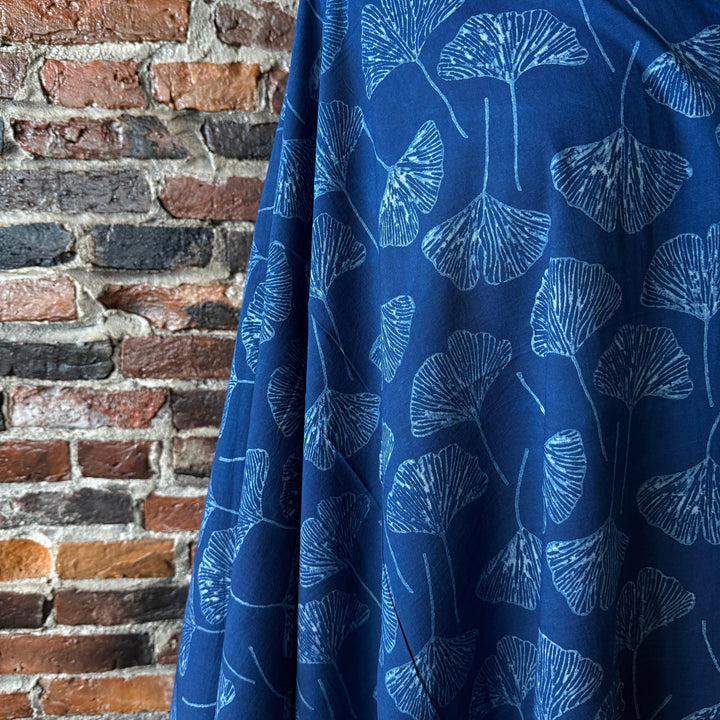 Default Ginkgo in Indigo - Indigo Dabu Blockprint from India