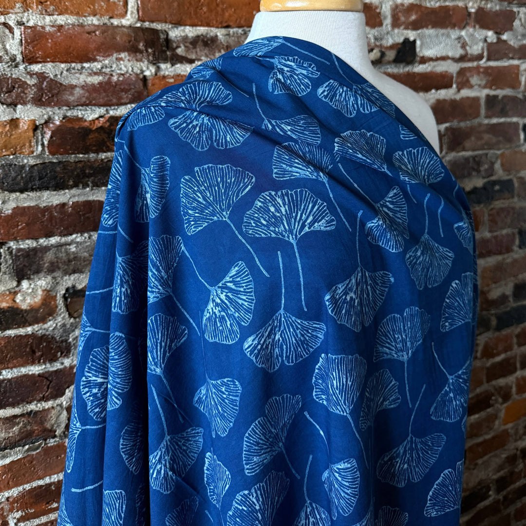 Default Ginkgo in Indigo - Indigo Dabu Blockprint from India
