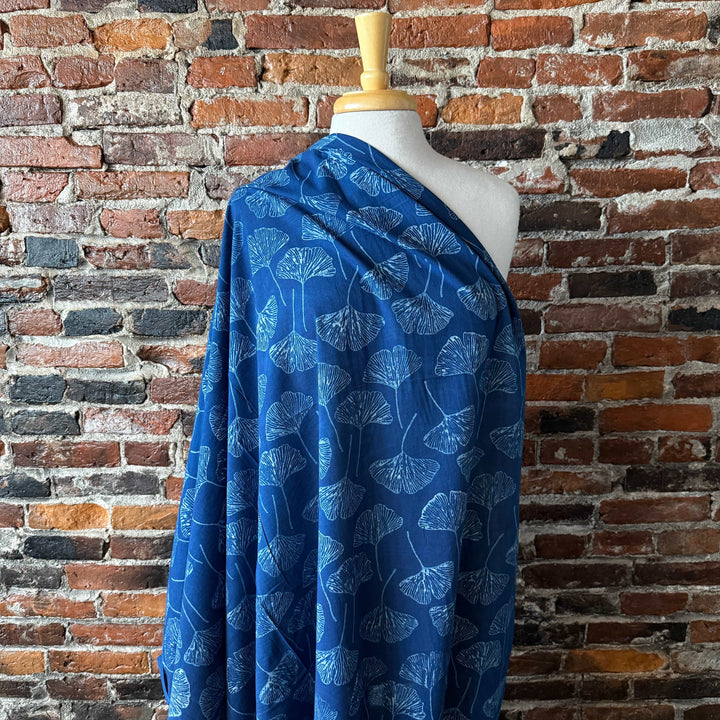 Default Ginkgo in Indigo - Indigo Dabu Blockprint from India