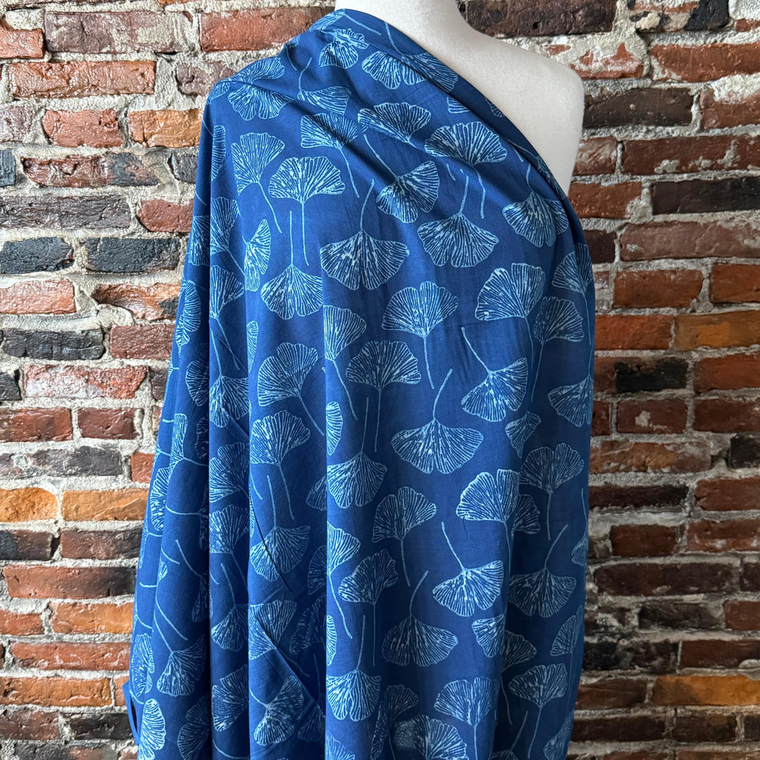 Default Ginkgo in Indigo - Indigo Dabu Blockprint from India