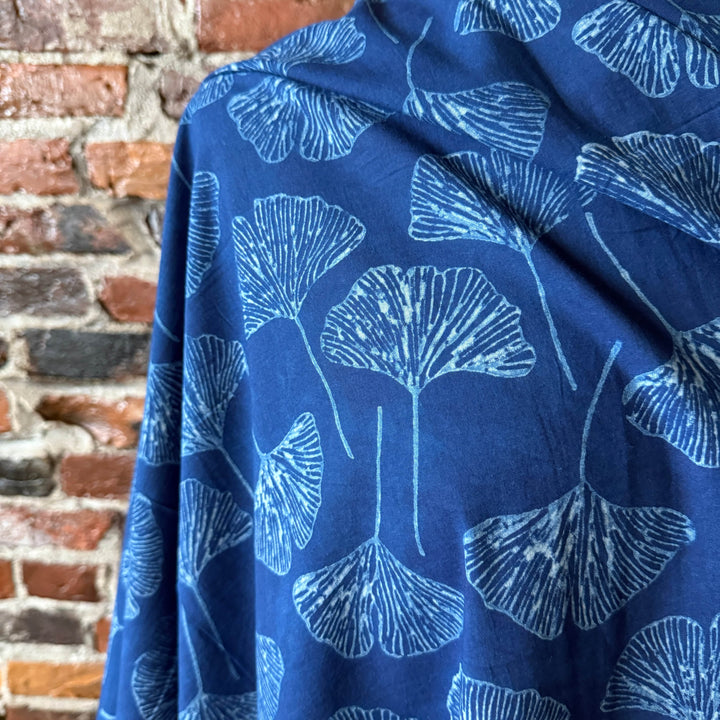 Default Ginkgo in Indigo - Indigo Dabu Blockprint from India