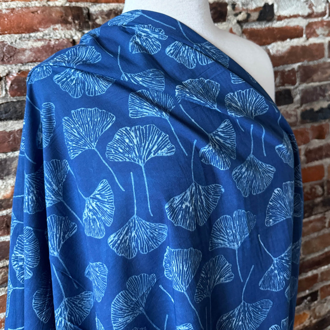 Default Ginkgo in Indigo - Indigo Dabu Blockprint from India