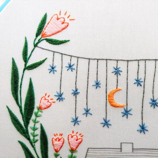 Golden Slumbers Embroidery Kit - Cozyblue Handmade