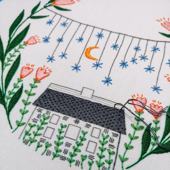Golden Slumbers Embroidery Kit - Cozyblue Handmade