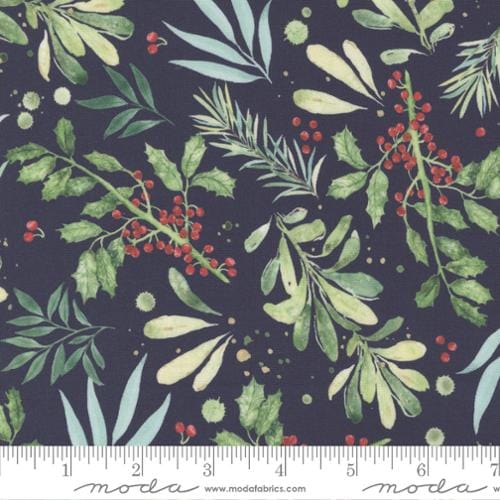 Holly and Friends in Midnight - Comfort and Joy - MODA