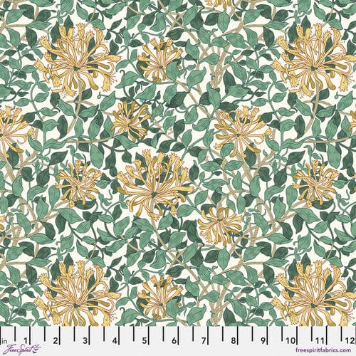 Honeysuckle in White - Leicester Collection - Morris & Company for Freespirit