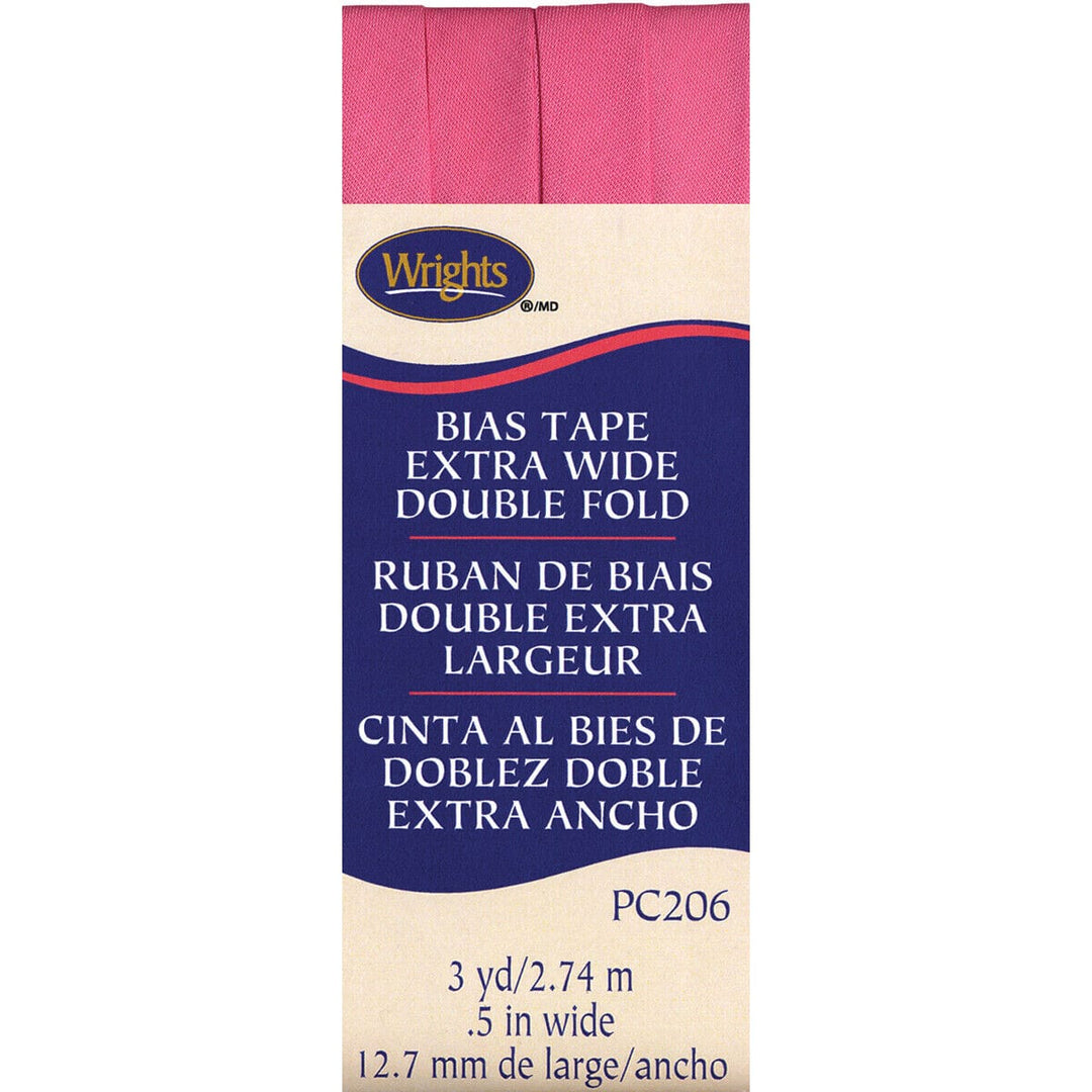 Default Hot Pink ~ 1/2" Double Fold Bias Tape from Wrights