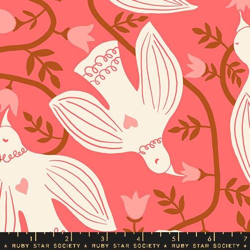Default Hummingbirds CANVAS in Strawberry - Endpaper - RSS