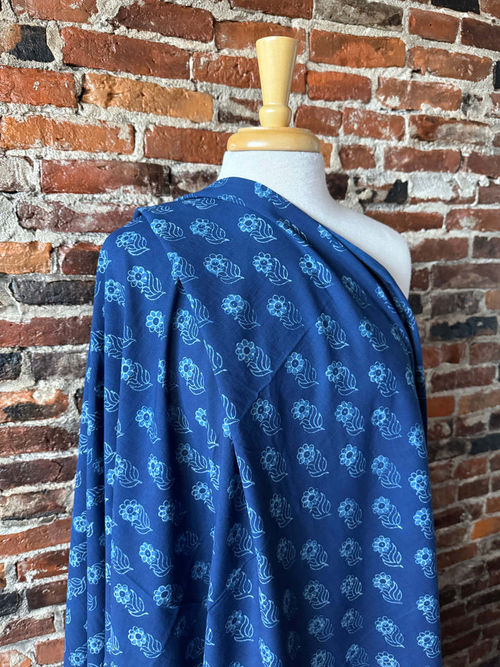 Default Indigo Daisy - Indigo Dabu Blockprint from India